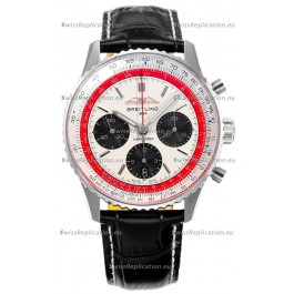 Breitling Navitimer B01 Boeing 747 Chronograph 43 White Dial - 904L Steel Casing 1:1 Mirror Swiss Replica