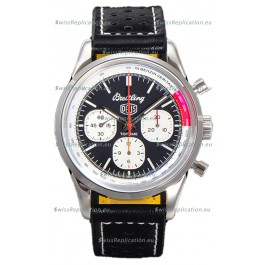 Breitling Top Time B01 Deus Edition Black Dial Leather Strap 1:1 Mirror Swiss Replica Watch 