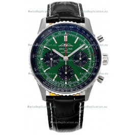 Breitling Navitimer B01 Chronograph 43 Green Dial - 904L Steel Casing 1:1 Mirror Swiss Replica