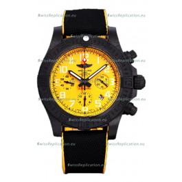 Breitling Avenger Hurricane Chronograph Yellow Dial 1:1 Mirror Swiss Replica Watch 