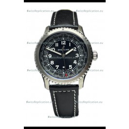Breitling Navitimer Aviator 8 B35 Unitime Automatic 45 Black Dial 1:1 Mirror Swiss Replica Watch 