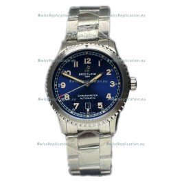 Breitling Navitimer Aviator 8 Automatic 41 Blue Dial Steel Strap 1:1 Mirror Swiss Replica Watch 