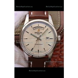 Breitling Transocean Day & Date Swiss Replica Watch in White Dial 1:1 Mirror Edition
