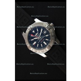 Breitling Avenger II GMT Swiss 1:1 Mirror Replica Watch in Black Dial 