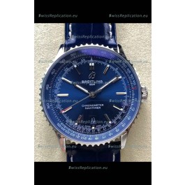 Breitling Navitimer 1 Automatic Swiss Replica Watch in Blue Dial - Leather Strap