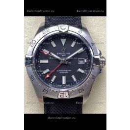 Breitling Avenger GMT Automatic 44 Swiss 1:1 Super Clone Replica Watch - Black Dial 
