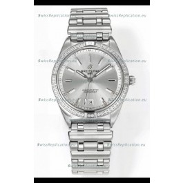 Breitling Chronomat 36MM Stainless Steel Casing 1:1 Mirror Replica Watch Steel Dial