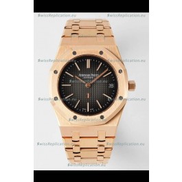 Audemars Piguet Royal Jumbo Oak Extra Thin Swiss Replica Rose Gold - 1:1 Mirror Replica Watch