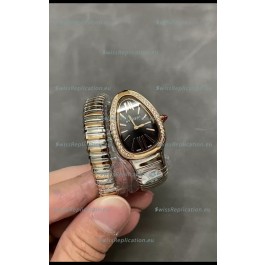 Bvlgari Serpenti Edition Two Tone Casing Diamonds Bezel Watch in 1:1 Mirror Quality