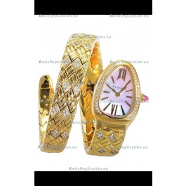 Bvlgari Serpenti Edition Yellow Gold Casing MOP Dial Watch in 1:1 Mirror Quality