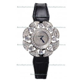 Bvlgari Divas's Dream Edition Watch in Steel Casing - Diamonds Paved Dial Swiss Replica
