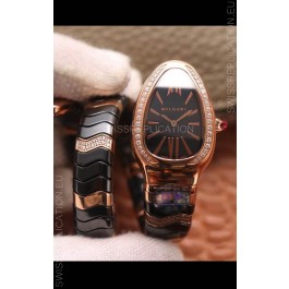 Bvlgari Serpenti Edition Black Ceramic Replica Watch in 1:1 Mirror Quality 