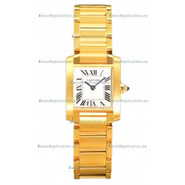 Cartier Tank Francaise Yellow Gold Swiss Quartz Replica Watch 25.70MM