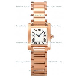 Cartier Tank Francaise Rose Gold Swiss Quartz Replica Watch 25.70MM