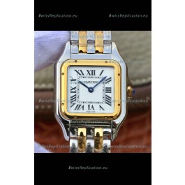 Cartier PANTHERE Edition 1:1 Mirror Swiss Watch 2 Tone Yellow Gold White Dial 