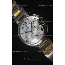 Ballon De Cartier Chronograph in Yellow Gold Two Tone Case - 1:1 Mirror Replica