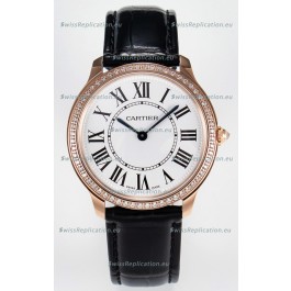 Ronde Louis Cartier Super Clone 36MM Rose Gold Watch in Swiss Quartz Movement