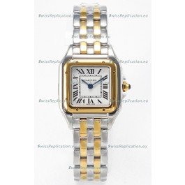 Cartier PANTHERE 22MM Super Clone Edition Watch 2 Tone Yellow Gold White Dial