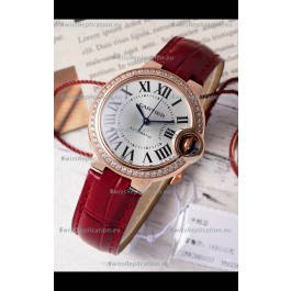 Ballon De Cartier Swiss Automatic Silver Dial Mirror Quality 33MM in Rose Gold Plating