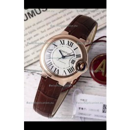 Ballon De Cartier Swiss Automatic 1:1 Mirror Quality 33MM in Rose Gold Plating
