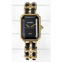 Chanel Premiere Edition Originale Watch in Black & Gold Chains Swiss Quartz Watch