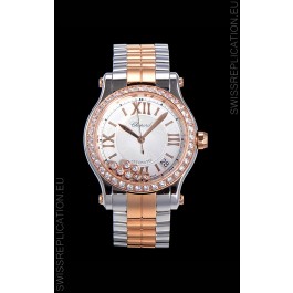 Chopard Happy Sport 1:1 Mirror Swiss Automatic Replica Watch 36MM Two Tone Rose Gold Casing