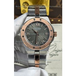 Chopard Alpine Eagle Two Tone Rose Gold Grey Dial Super Clone Replica Watch 