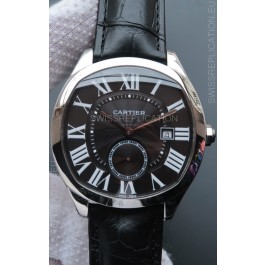 Drive De Cartier 1:1 Mirror Replica Watch in Stainless Steel - White Dial 