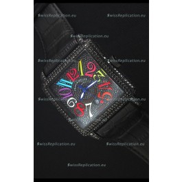 Franck Muller Conquistador King Automatic Crazy Colors Swiss Replica Watch PVD Case