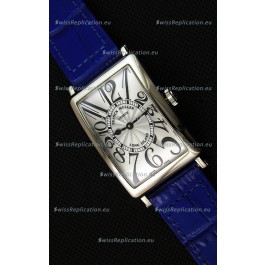 Franck Muller Long Island Ladies Replica Watch in Swiss Quartz Movement Blue Strap 