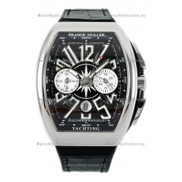 Franck Muller Vanguard V45 Chronograph 904L Steel Black Dial Swiss Watch