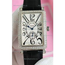 Franck Muller Long Island Ladies Replica Watch in Swiss Quartz Movement Leather Strap