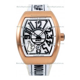 Franck Muller "Fr2nck" Vanguard Rabbit Edition Swiss Replica Watch in Rose Gold Casing