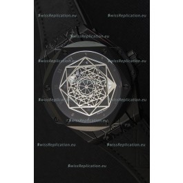 Hublot Big Bang Sang Bleu 45MM Black PVD Coated Swiss Replica Watch 