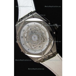 Hublot Big Bang Sang Bleu 45MM Stainless Steel White Dial Swiss Replica Watch 