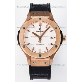 Hublot Super Clone Classic Fusion Rose Gold 38MM 1:1 Mirror Replica Watch White Dial