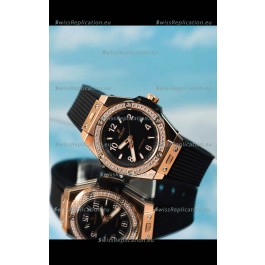 Hublot Big Bang One Click King Black Dial Rose Gold Swiss Replica Watch 39MM