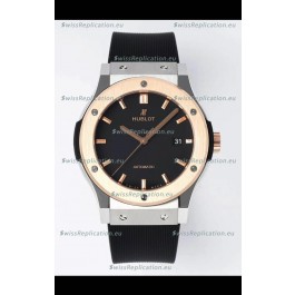 Hublot Classic Fusion Two Tone Black Dial 42MM Swiss Replica Watch 1:1 Mirror Quality