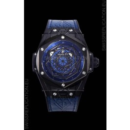 Hublot Big Bang One Click Sang Bleu 1:1 Mirror Replica in Ceramic Casing - 45MM Blue Dial
