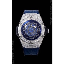 Hublot Big Bang One Click Sang Bleu 1:1 Mirror Replica in Stainless Steel Casing 45MM - Blue Dial