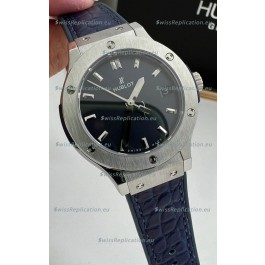 Hublot Classic Fusion Stainless Steel 33MM Blue Dial Swiss Quartz Movement Watch 1:1 Mirror Quality