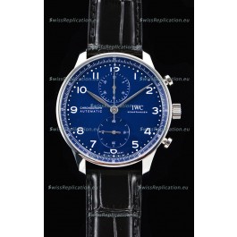 IWC Portuguese Chronograph Blue Dial 1:1 Mirror Swiss Watch 