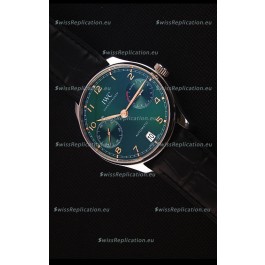 IWC Portugieser Swiss Updated Version - 1:1 Mirror Replica Watch Green Dial Steel Case Watch