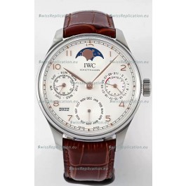 IWC Portuguese Perpetual Calendar 904L Steel Swiss Replica Watch REF. IW503307