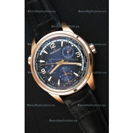 Jaeger-LeCoultre Polaris Geographic Pink Gold Swiss Replica Watch - 904847J