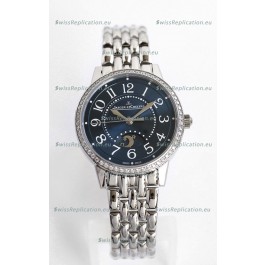 Jaeger-LeCoultre Rendez-Vous Steel Night & Day 1:1 Mirror Steel Case Blue Dial
