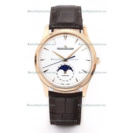 Jaeger LeCoultre Master Ultra Thin Moon Pink Gold 1:1 Mirror Replica Watch