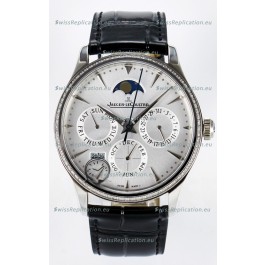 Jaeger LeCoultre Super Clone Master Ultra Thin Perpetual Calendar White Dial Diamonds Watch