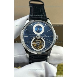 Jaeger LeCoultre Master Ultra-Thin Tourbillon Blue Dial Stainless Steel Casing