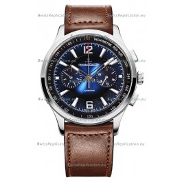 Jaeger LeCoultre Polaris Q9028181 Chronograph Blue Dial Swiss Replica Watch 